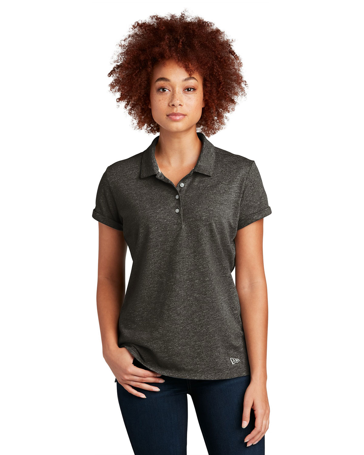 New Era LNEA301 Women's Slub Twist Polo