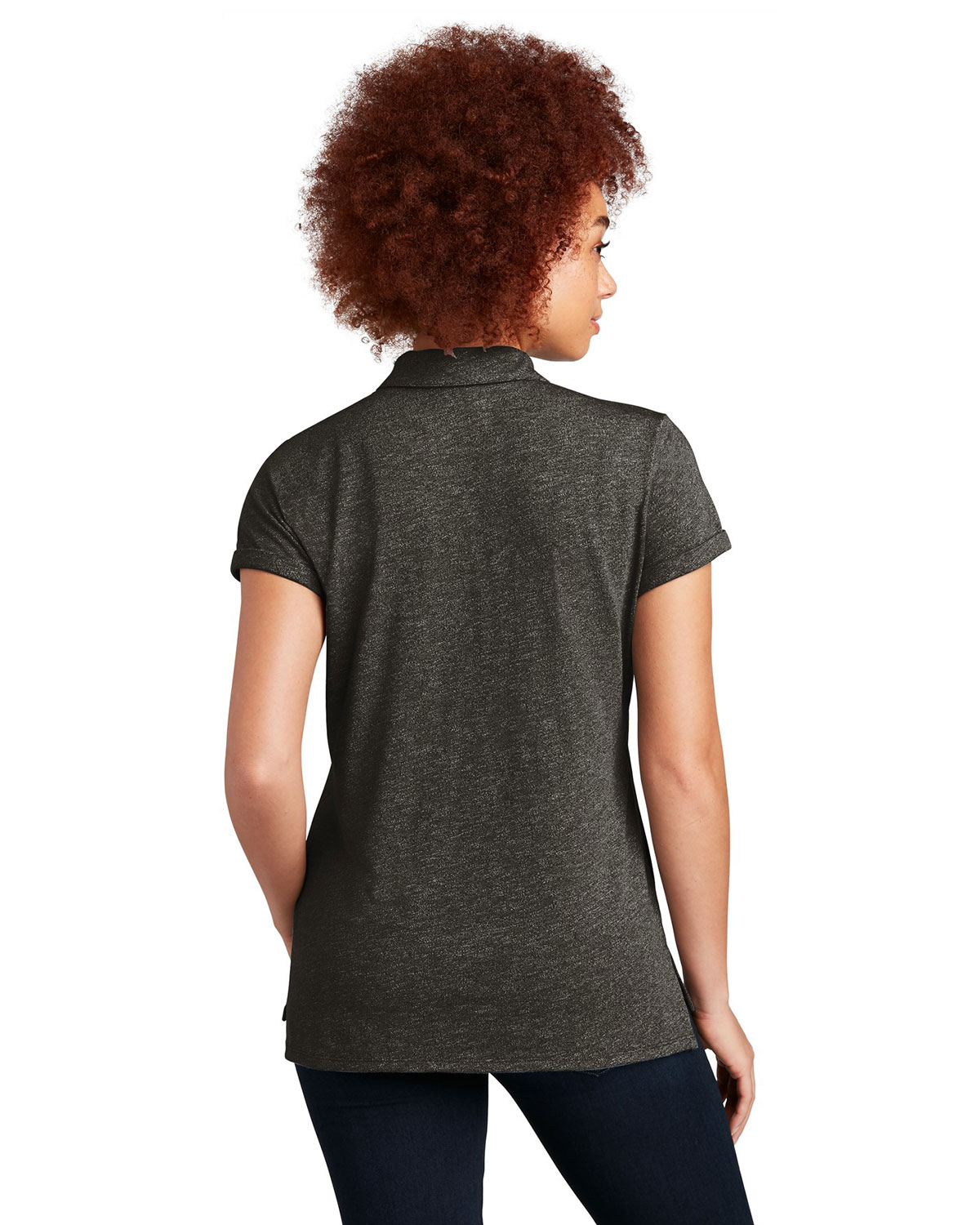 New Era LNEA301 Women's Slub Twist Polo view 2