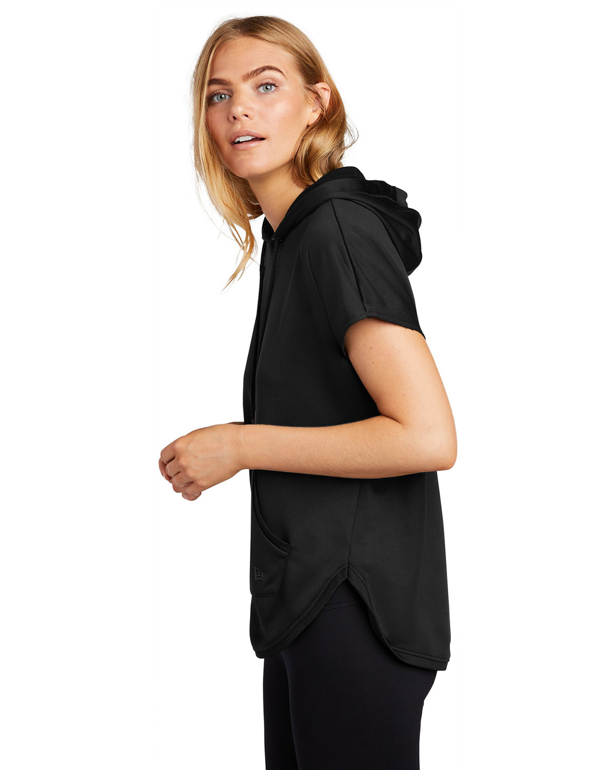 New Era LNEA533 Women's Performance Terry Short Sleeve Hoodie view 3
