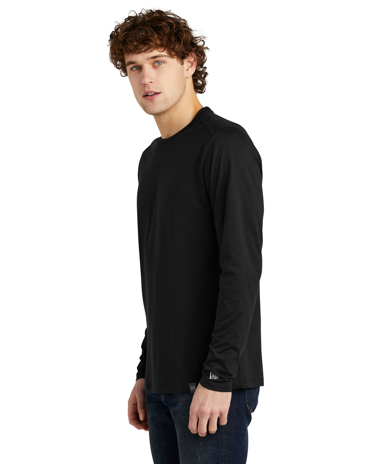 New Era NEA102 Heritage Blend Long Sleeve Crew Tee view 3