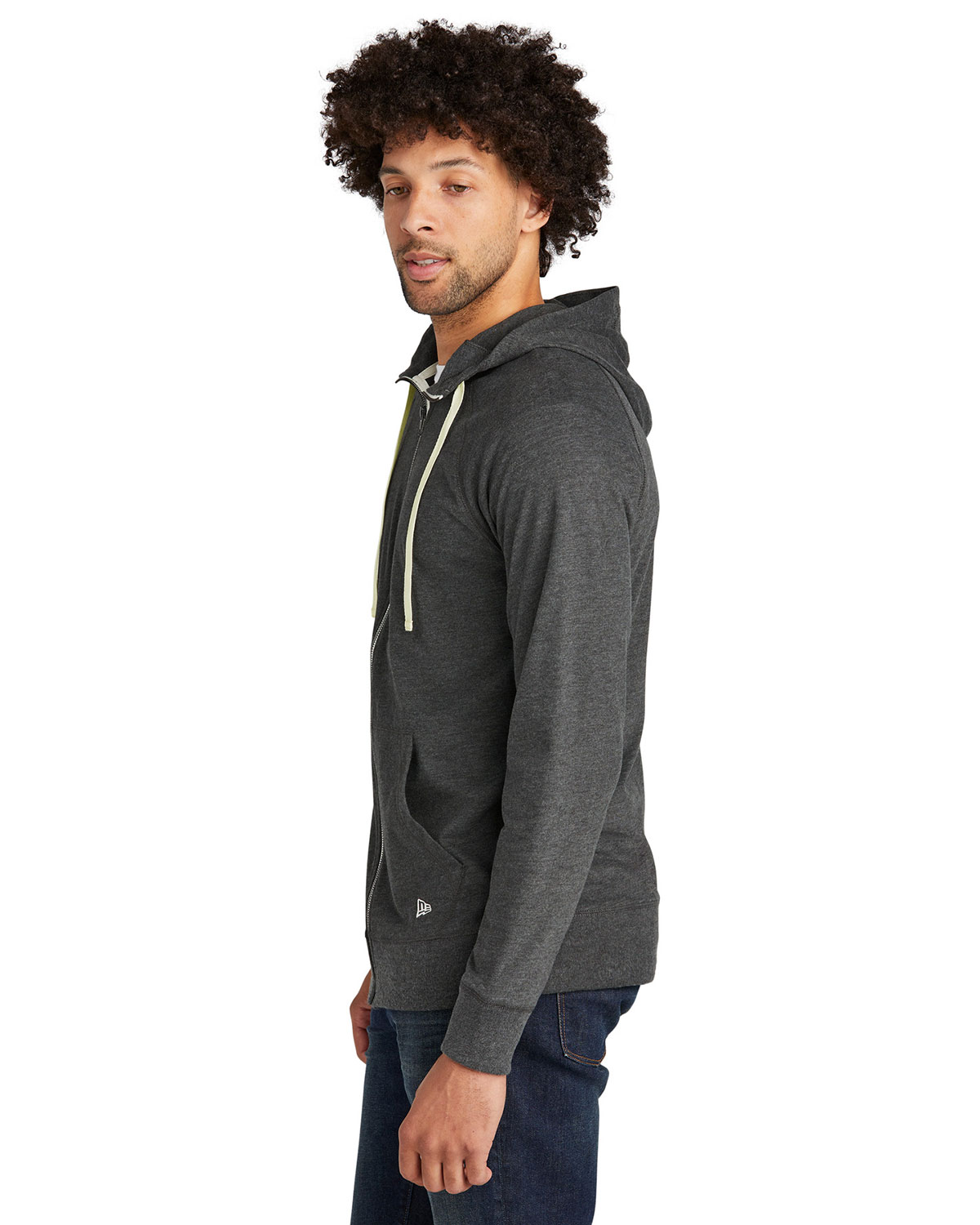 New Era NEA122 Sueded Cotton Blend Full-Zip Hoodie view 3