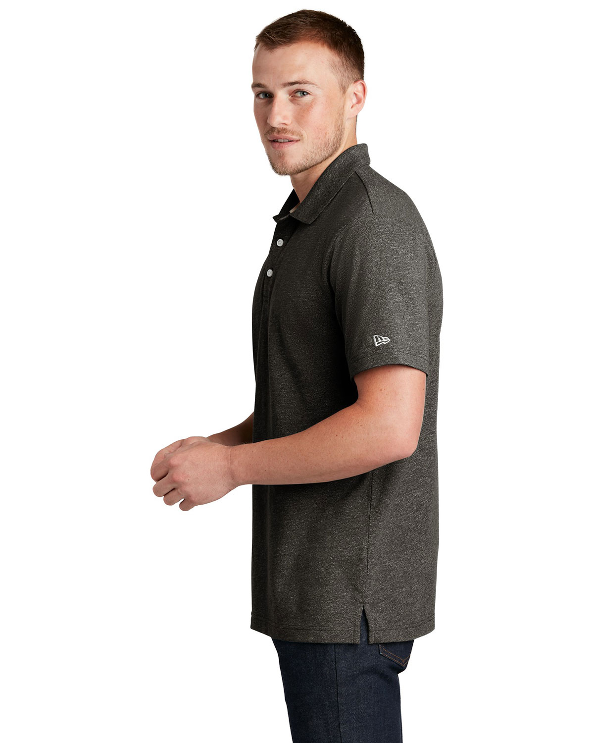 New Era NEA301 Slub Twist Polo view 3