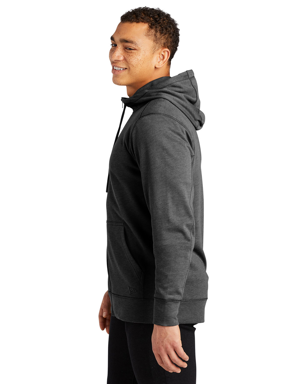 New Era NEA511 Tri-Blend Fleece Full-Zip Hoodie view 3
