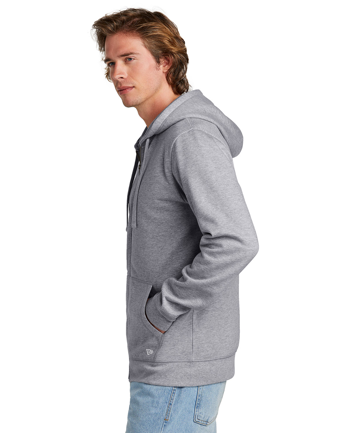 New Era NEA551 Comeback Fleece Full-Zip Hoodie view 3