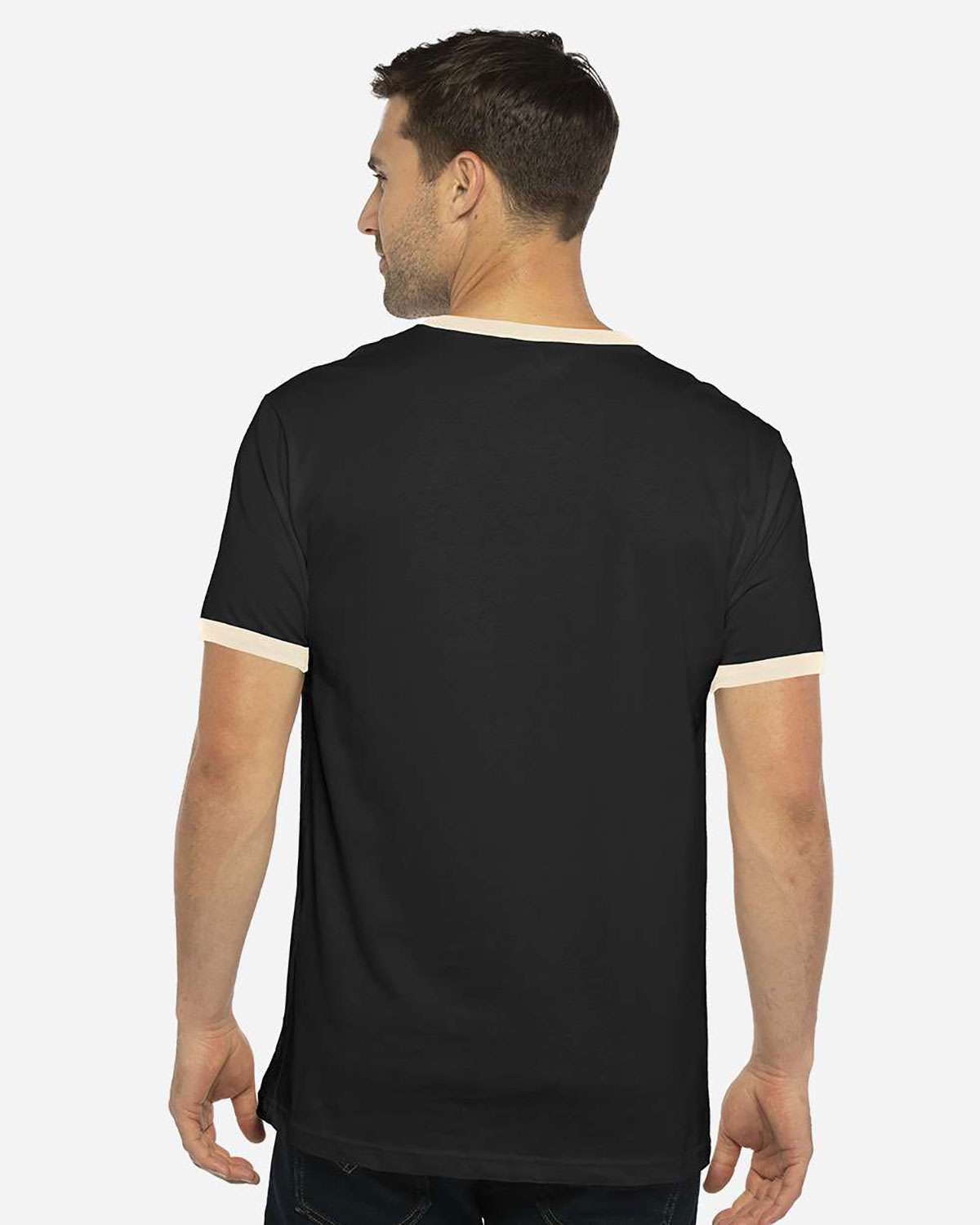 Next Level Apparel 3604 Unisex Cotton Ringer T-Shirt view 2