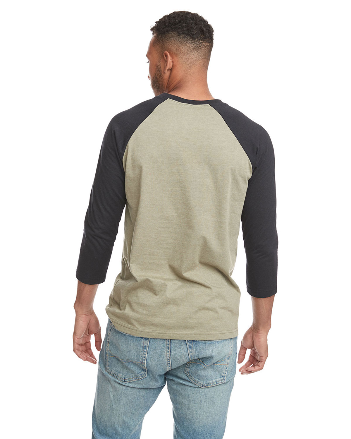 Next Level Apparel 6251 Unisex CVC Three-Quarter Sleeve Raglan T-Shirt view 2