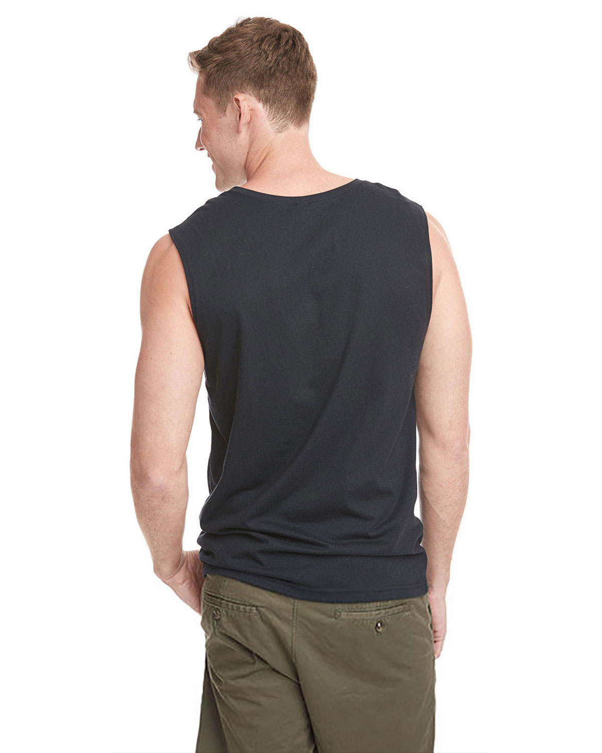 Next Level Apparel 6333 Unisex Lightweight Cotton/Poly Muscle Tank view 2