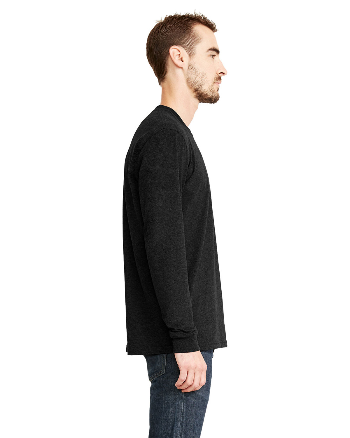 Next Level Apparel 6411 Unisex Sueded Long Sleeve T-Shirt view 3