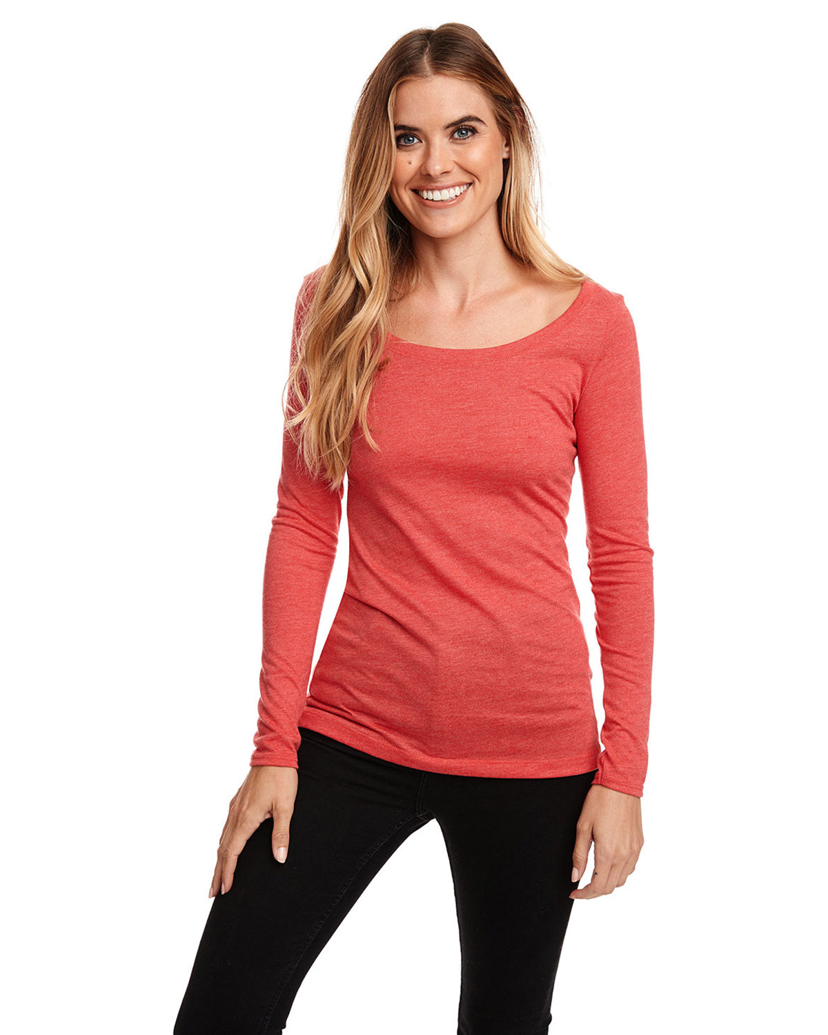 Next Level 6731 Women Tri-Blend Long-Sleeve Scoop | GotApparel.com