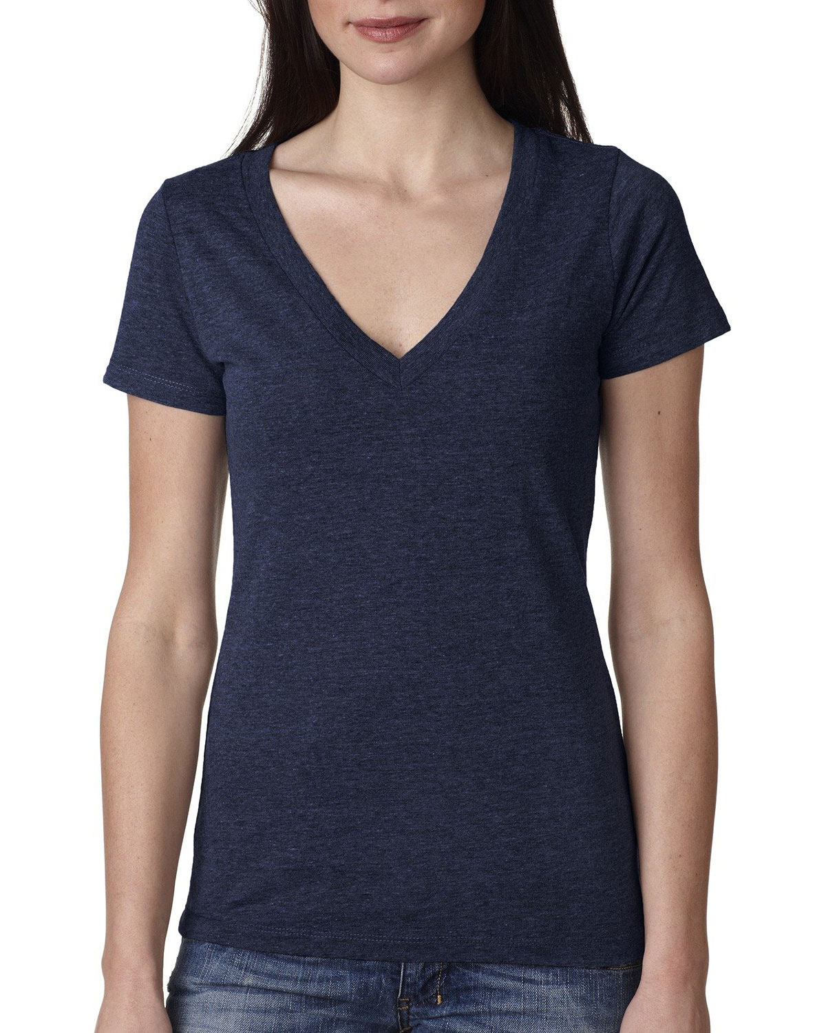 Next Level Apparel 6740 Women�s Triblend Deep V-Neck T-Shirt