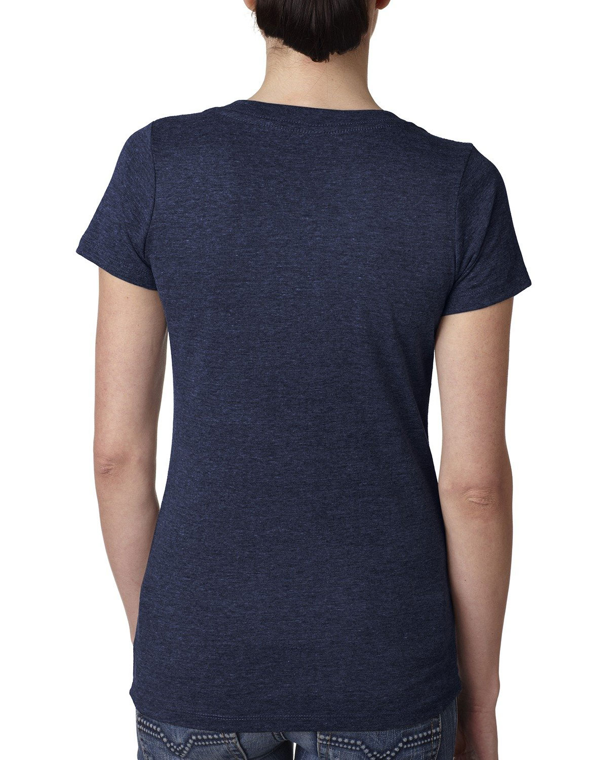 Next Level Apparel 6740 Women�s Triblend Deep V-Neck T-Shirt view 2
