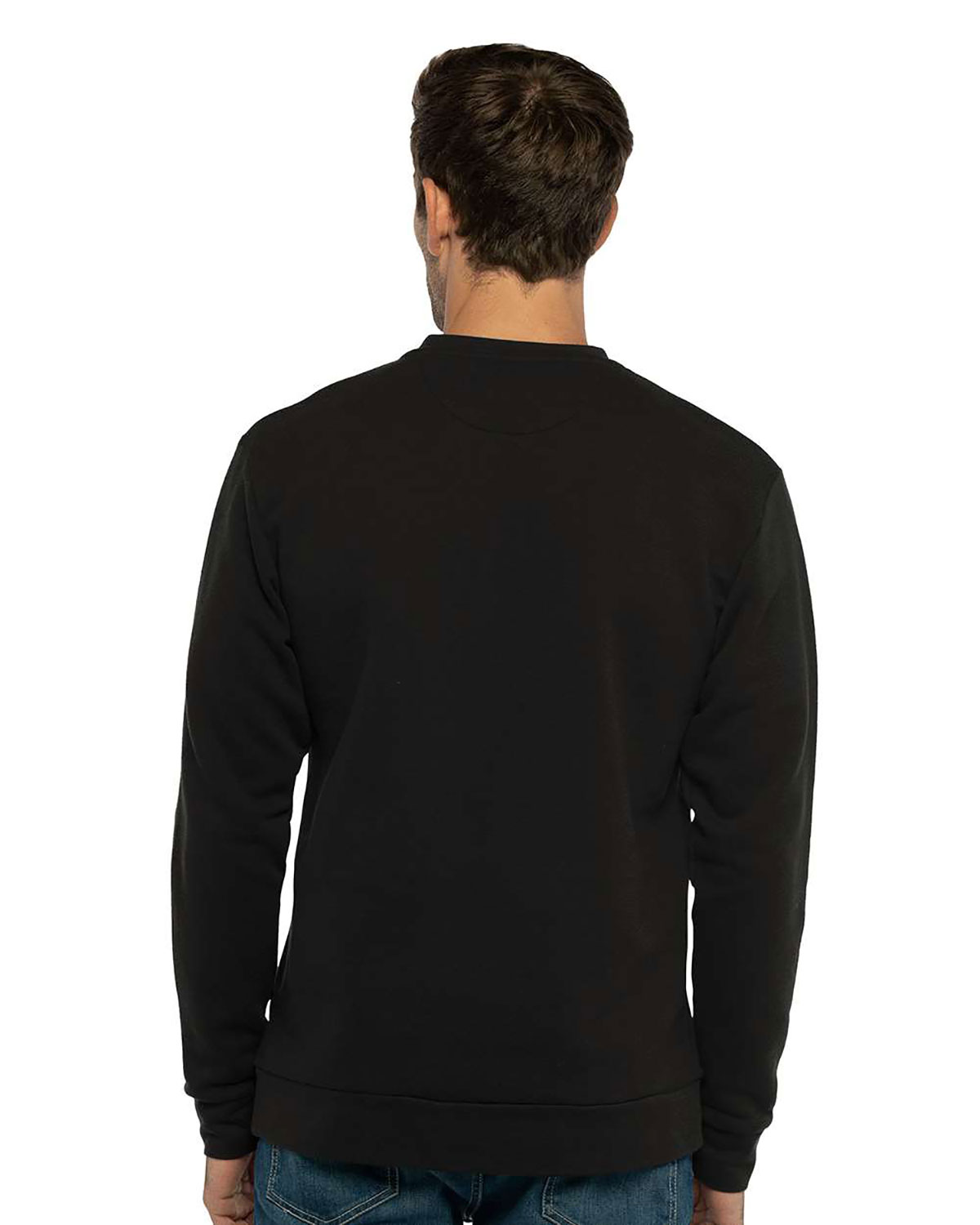 Next Level Apparel 9001 Unisex Santa Barbara Pocket Crewneck Sweatshirt view 2