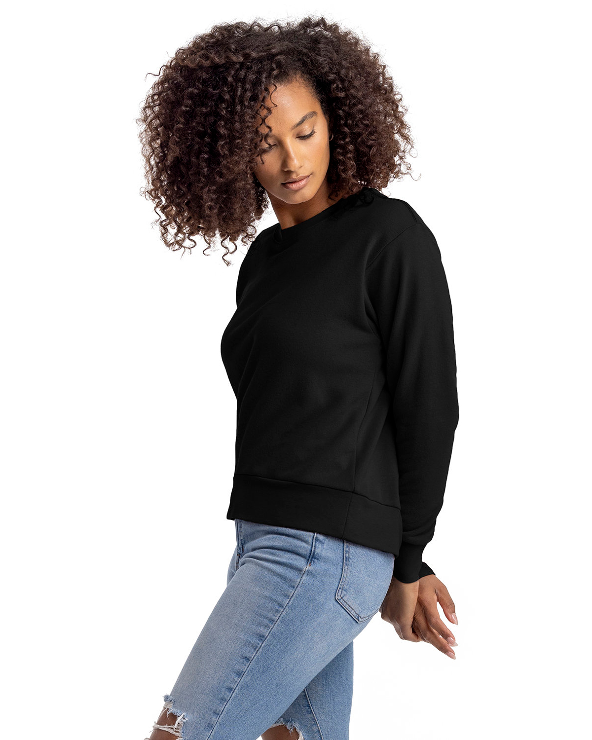 Next Level Apparel 9084 Women's Laguna Sueded Crewneck Sweatshirt view 3