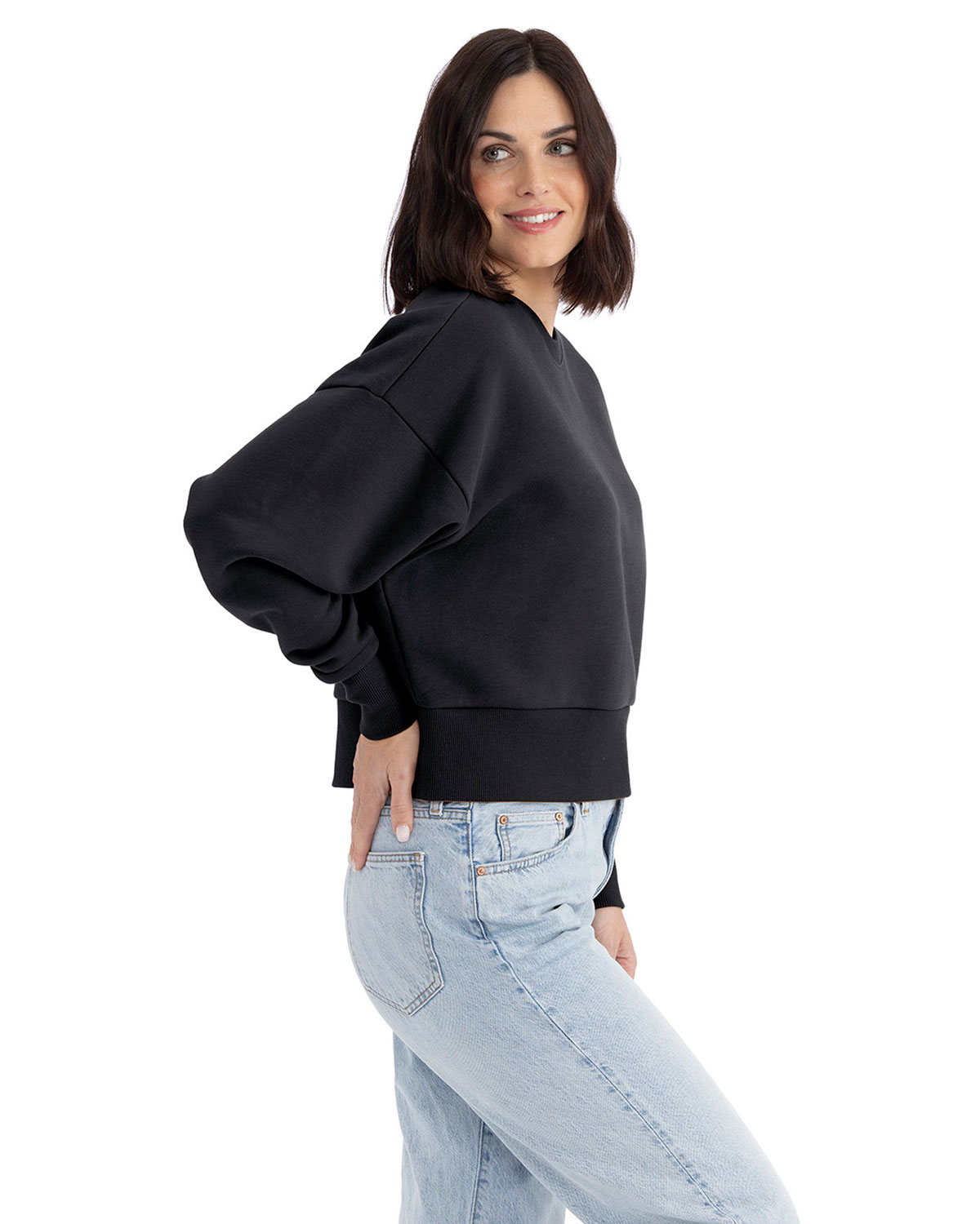 Next Level Apparel 9087 Women's Heavyweight Crewneck Sweatshirt view 3