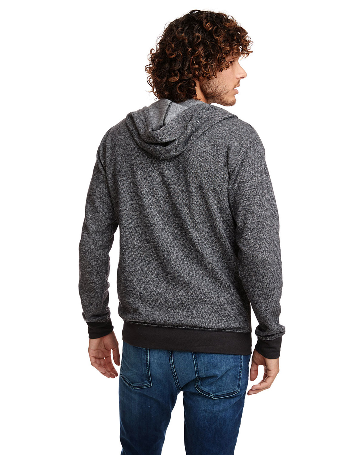 Next Level Apparel 9600 Unisex Pacifica Full-Zip Hoodie Sweatshirt view 2