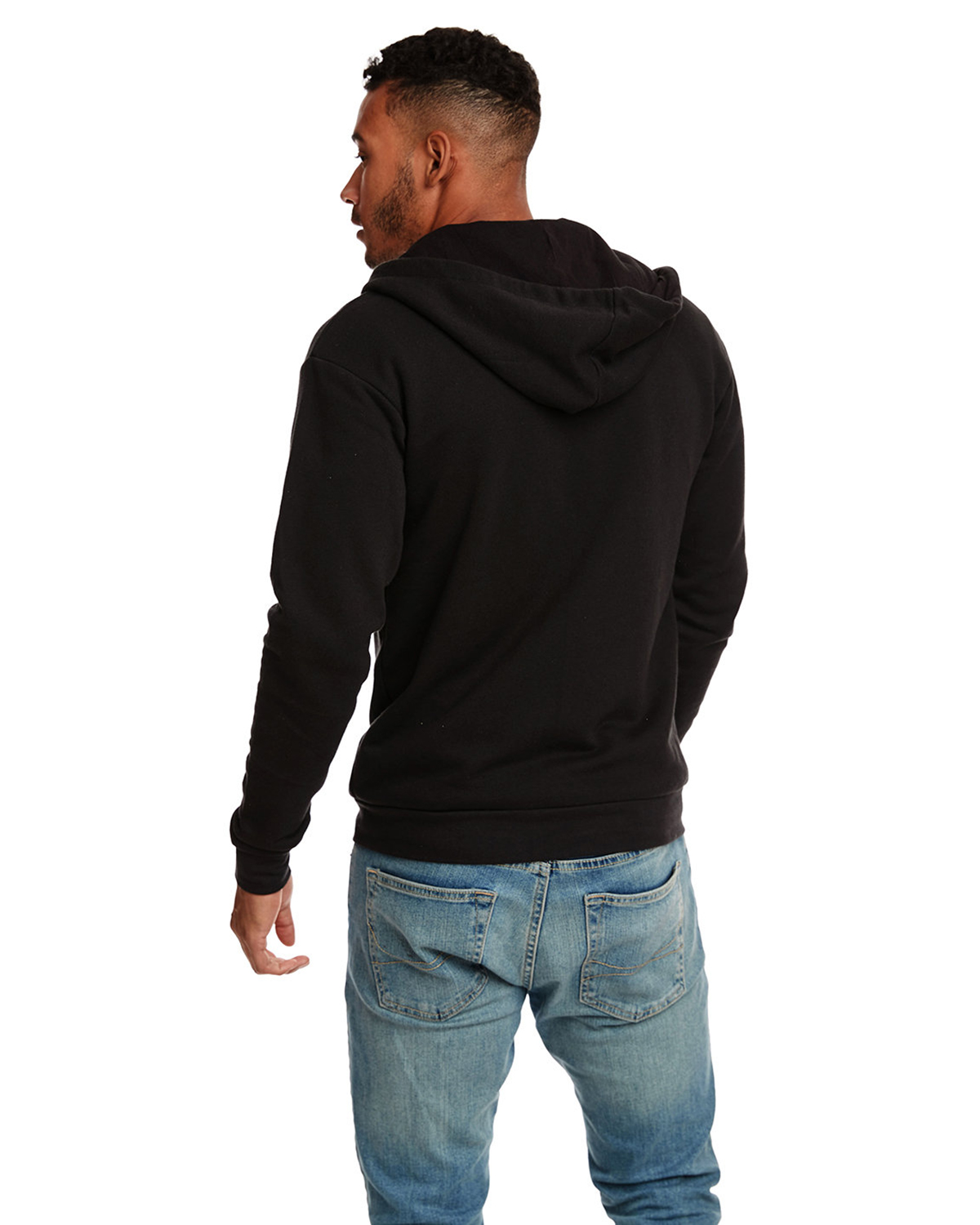 Next Level Apparel 9602 Unisex Santa Barbara Full-Zip Hooded Sweatshirt view 2