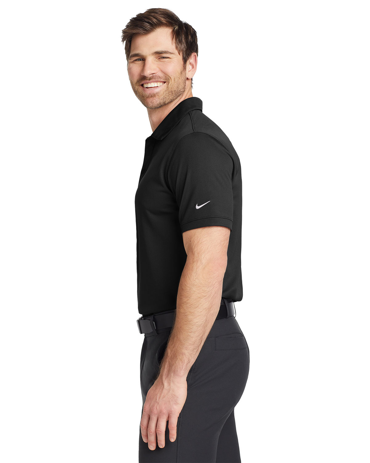 Nike 746099 Dri-FIT Solid Icon Pique Modern Fit Polo view 3