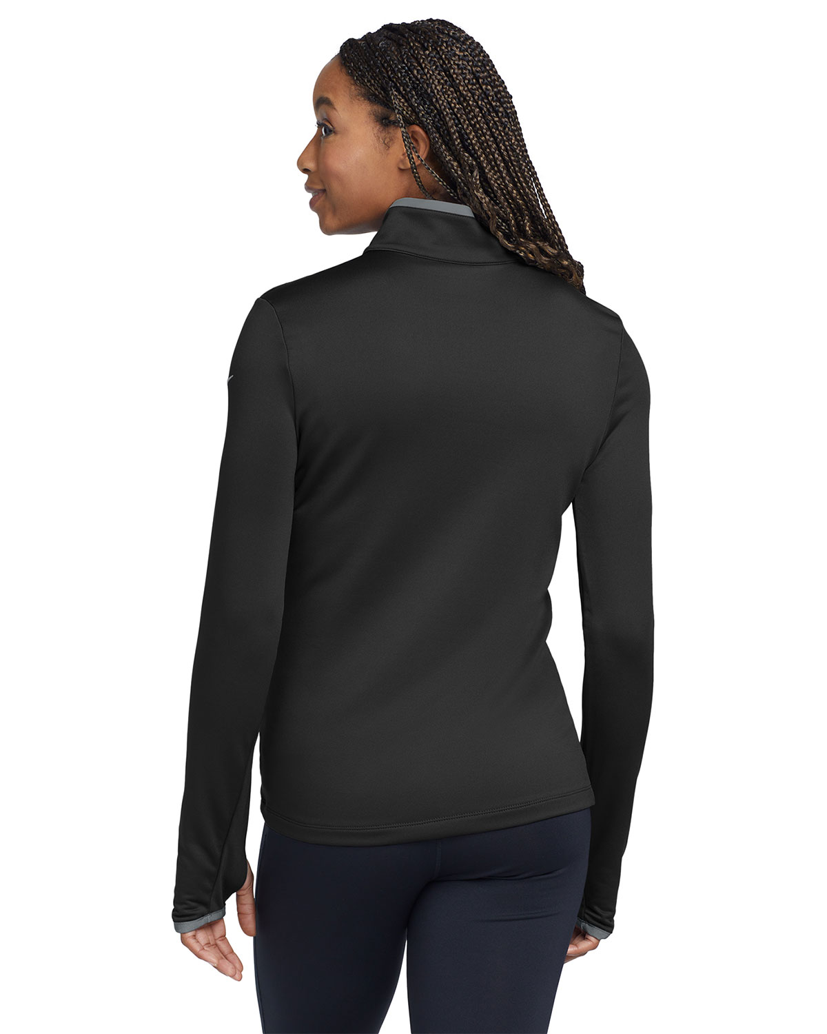 Nike 779796 Women's Dri-FIT Stretch 1/2-Zip Cover-Up view 2