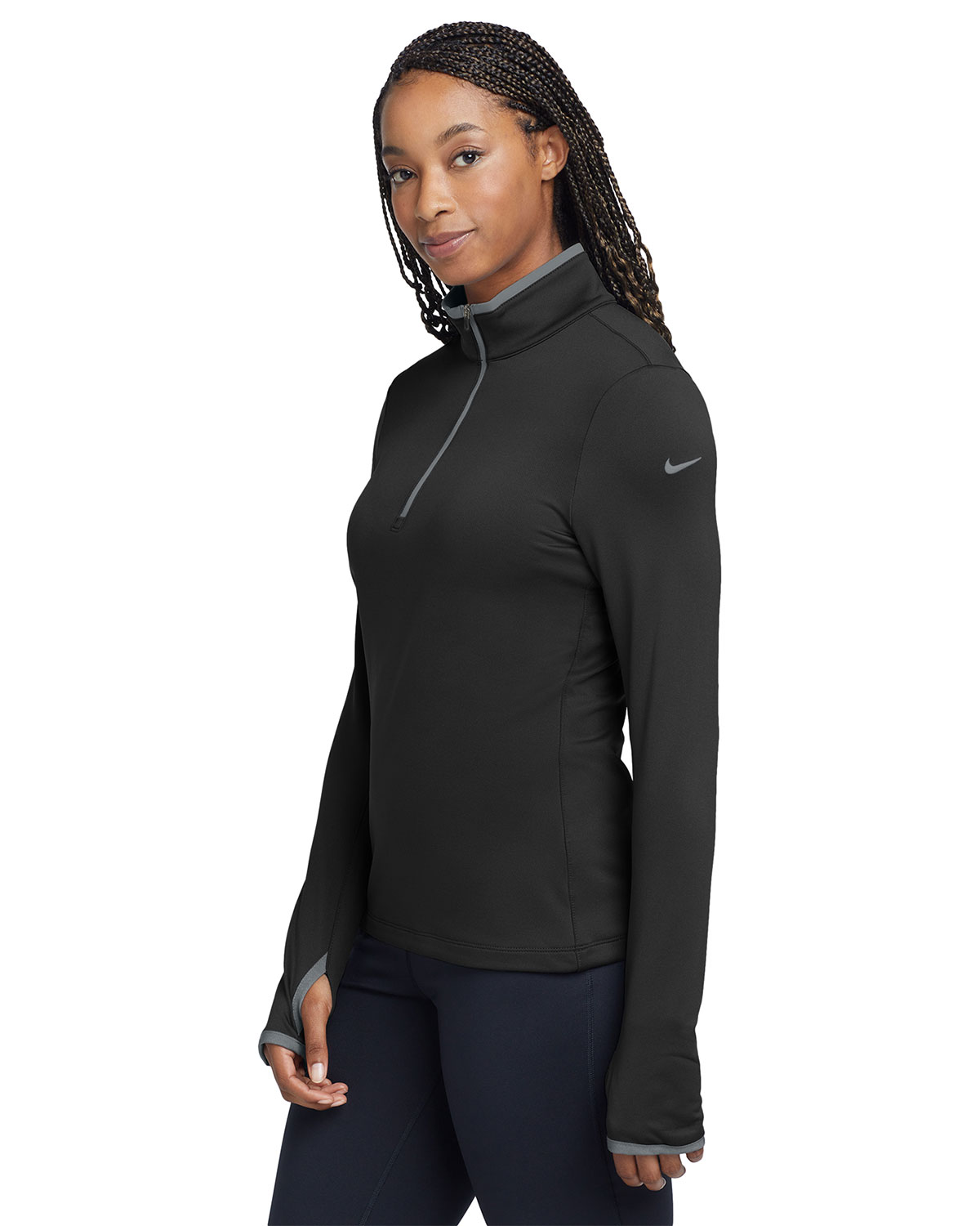 Nike 779796 Women's Dri-FIT Stretch 1/2-Zip Cover-Up view 3
