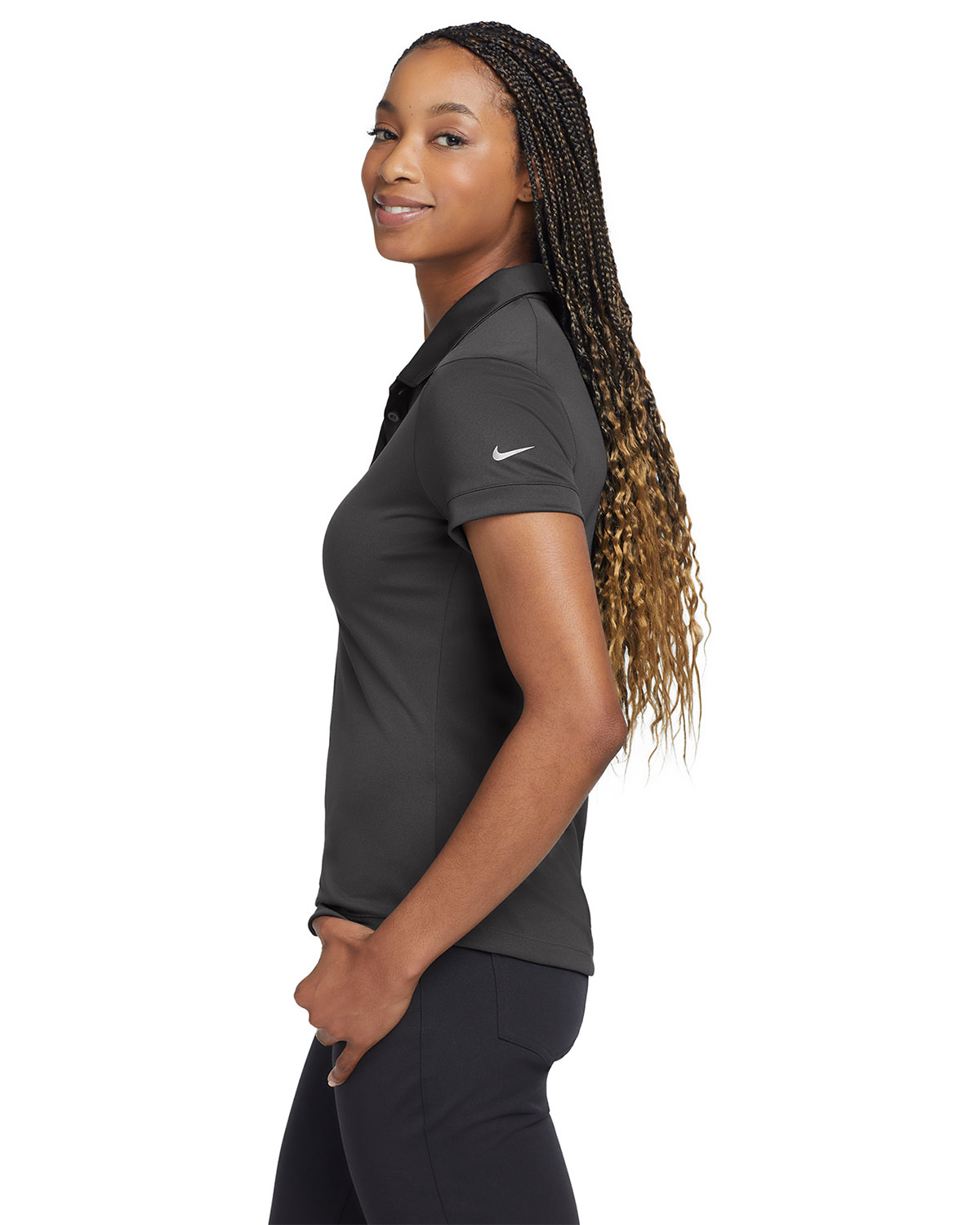 Nike 811807 Women's Dri-FIT Players Modern Fit Polo view 3