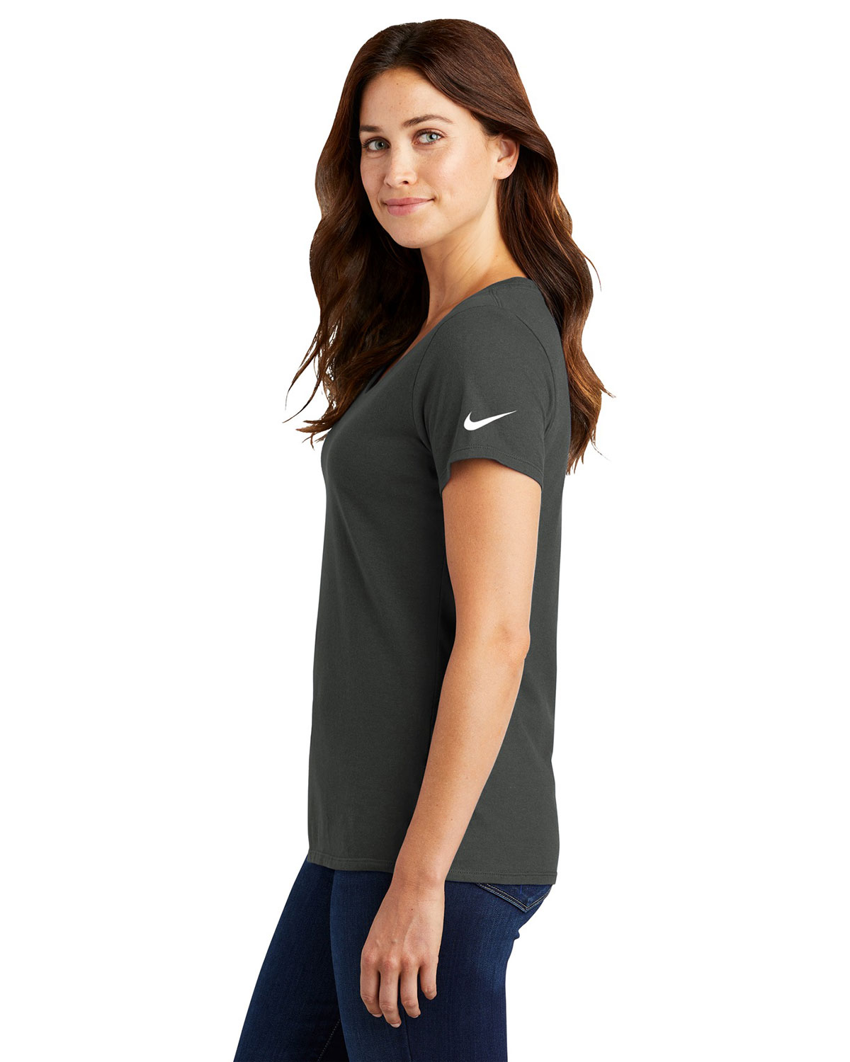 Nike NKBQ5234 Women's Dri-FIT Cotton/Poly Scoop Neck Tee view 3