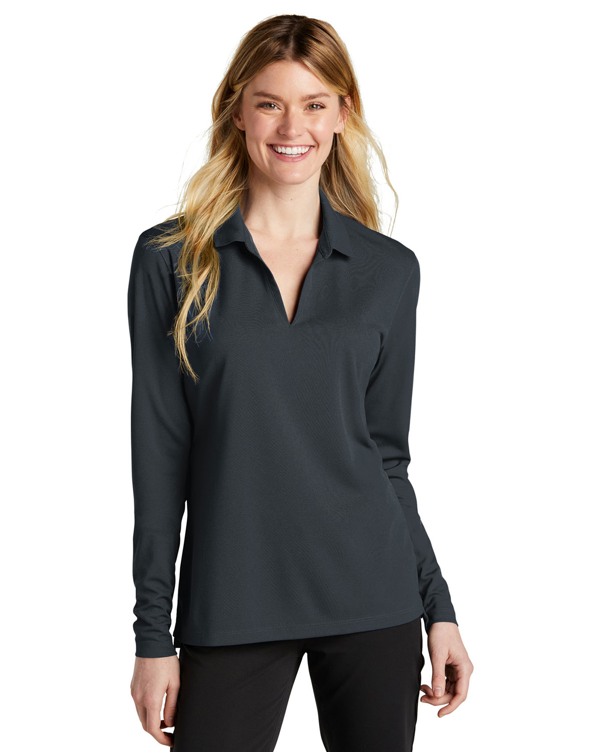 Nike NKDC2105 Women's Dri-FIT Micro Pique 2.0 Long Sleeve Polo