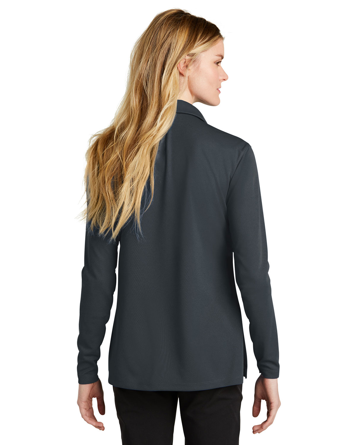 Nike NKDC2105 Women's Dri-FIT Micro Pique 2.0 Long Sleeve Polo view 2
