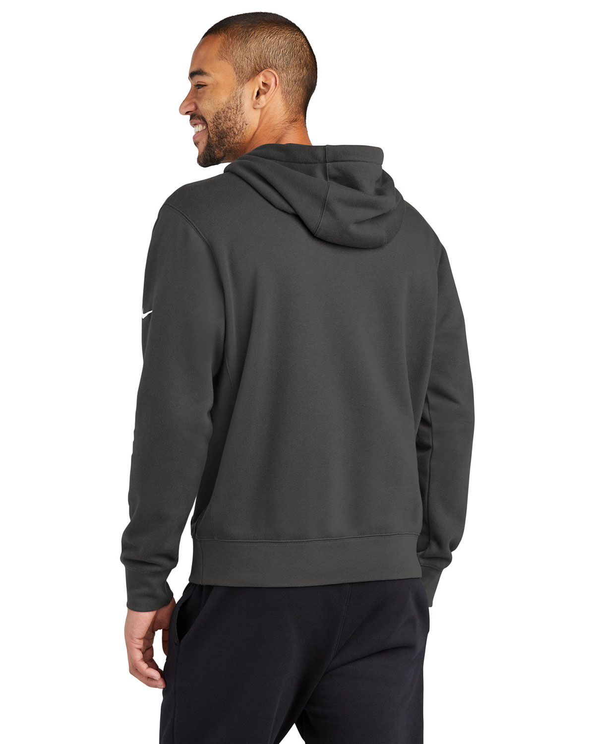 Nike NKDR1499 Club Fleece Sleeve Swoosh Pullover Hoodie view 2