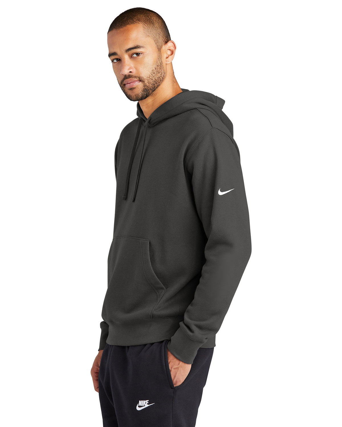 Nike NKDR1499 Club Fleece Sleeve Swoosh Pullover Hoodie view 3