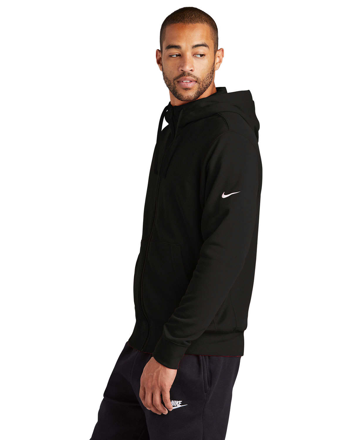 Nike NKDR1513 Club Fleece Sleeve Swoosh Full-Zip Hoodie view 3