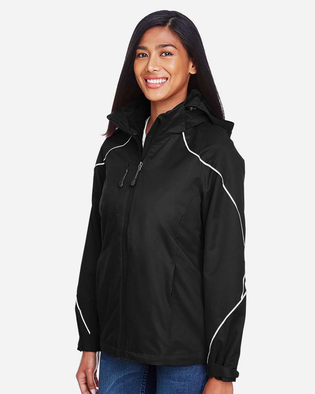 North End 78196 Women's Angle 3-in-1 Jacket with Bonded Fleece Liner view 3