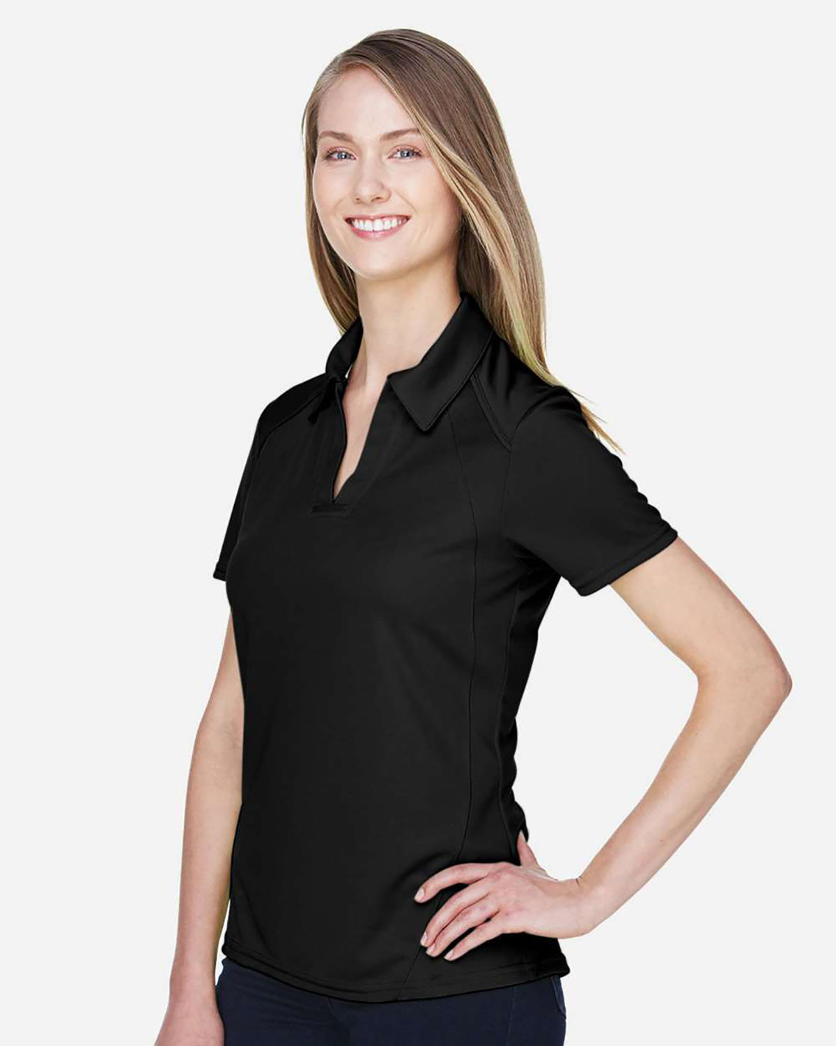 North End 78632 Women's Recycled Polyester Performance Pique Polo view 3