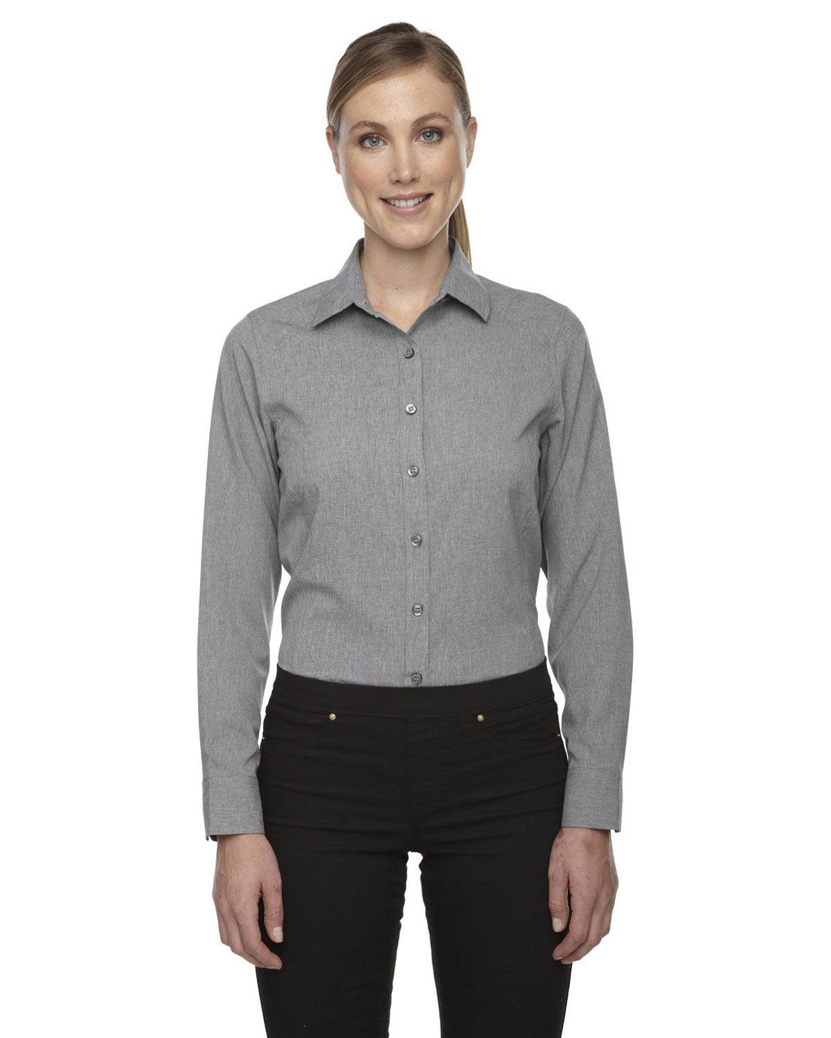 North End 78802 Women's Melange Performance Shirt