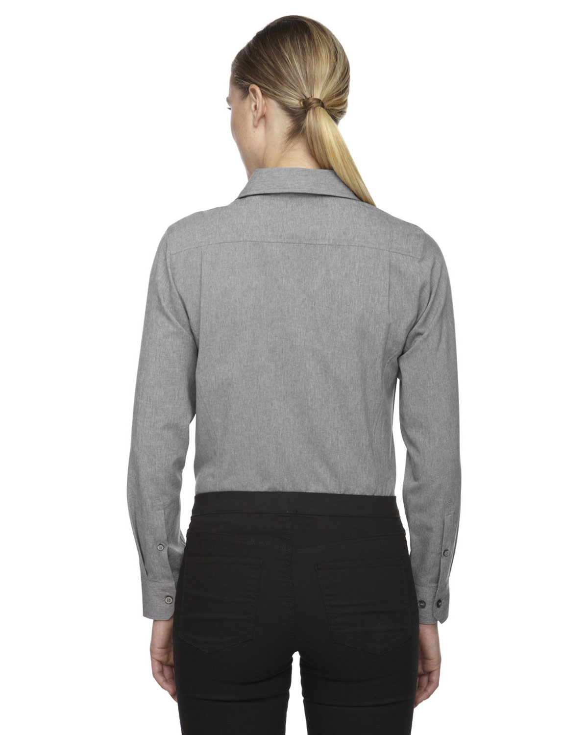 North End 78802 Women's Melange Performance Shirt view 2