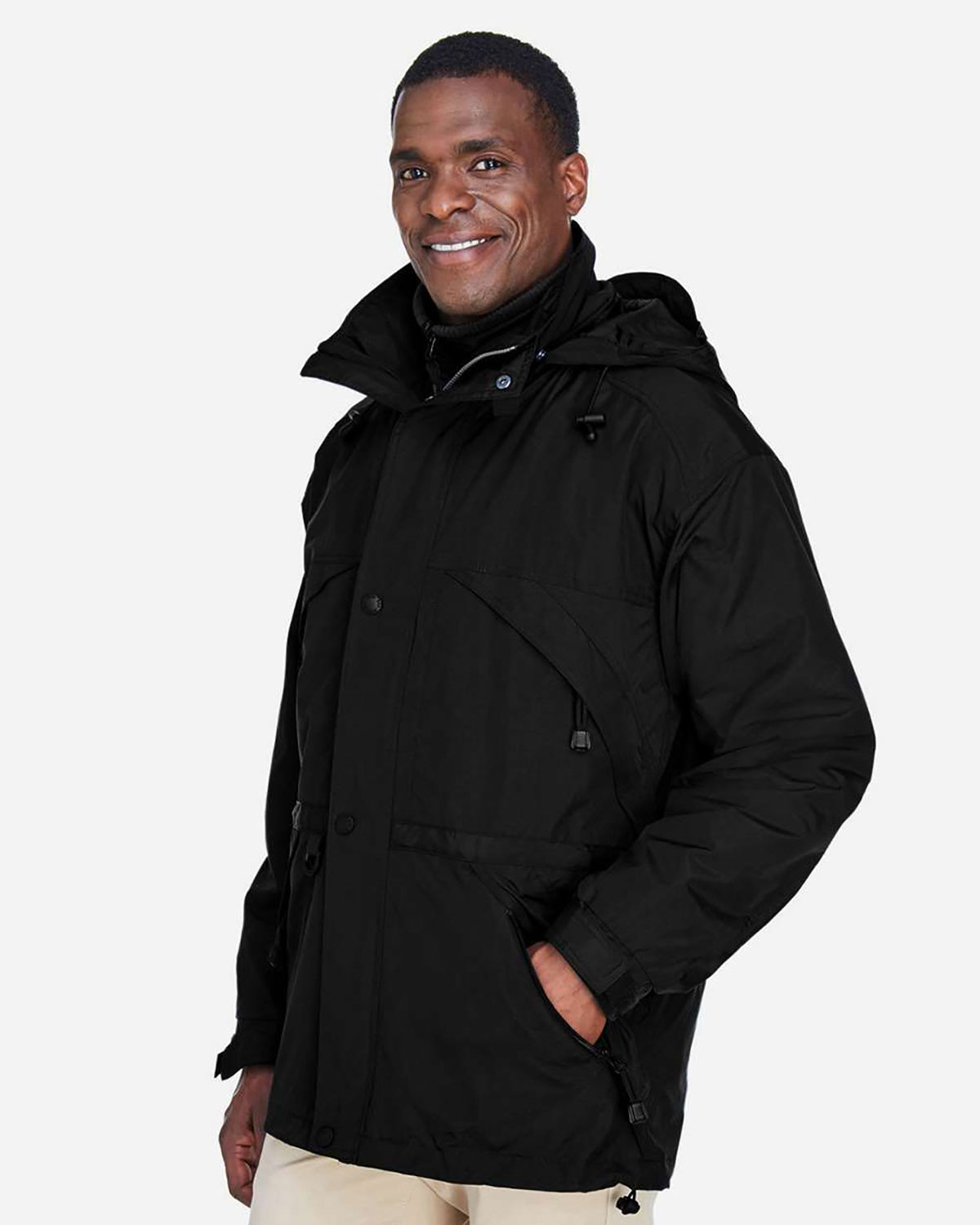 North End 88007 Men's 3-in-1 Parka with Dobby Trim view 3