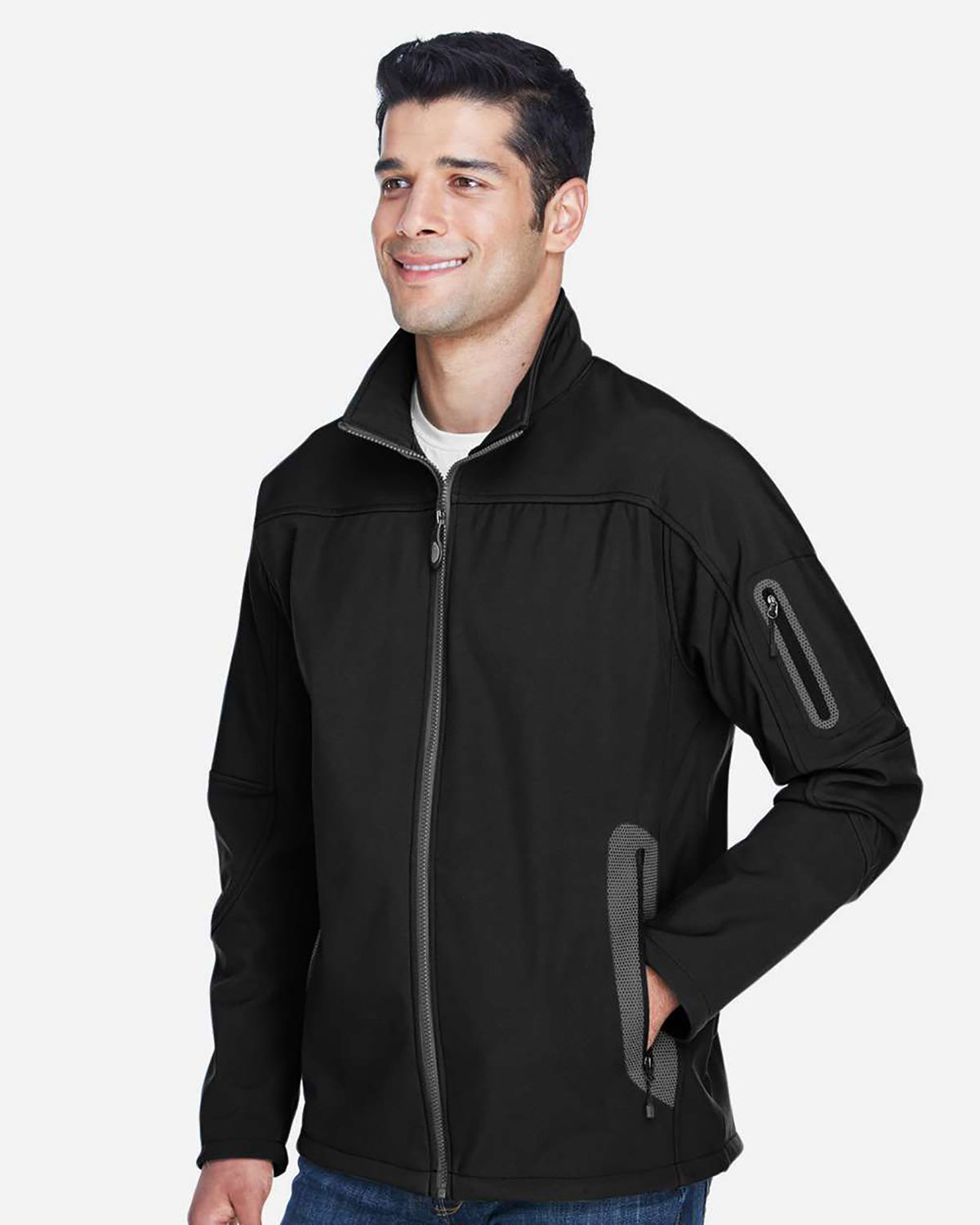 North End 88138 Men's Three Layer Fleece Bonded Shell Technical Jacket view 3