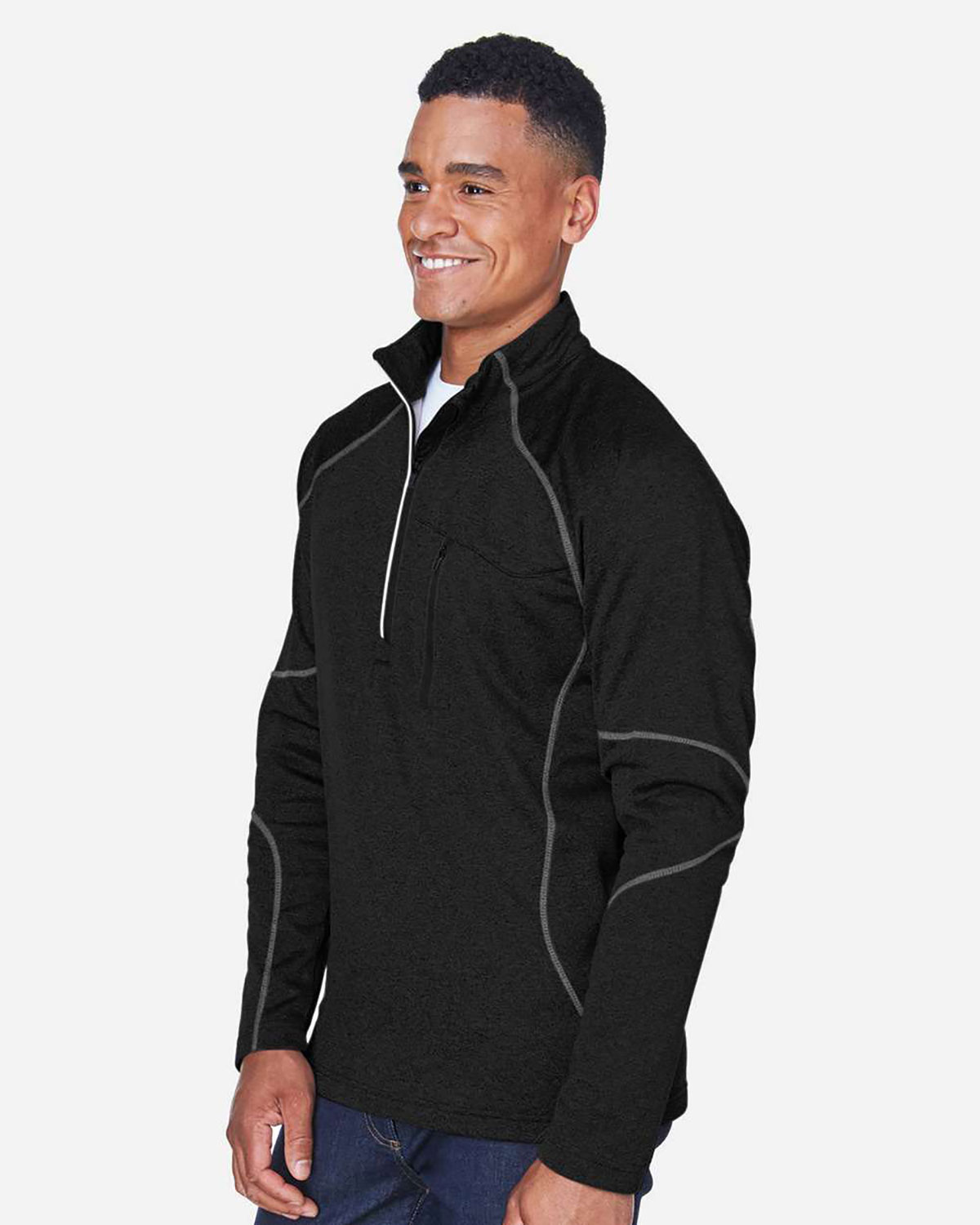 North End 88175 Men's Catalyst Performance Fleece Quarter-Zip Pullover view 3
