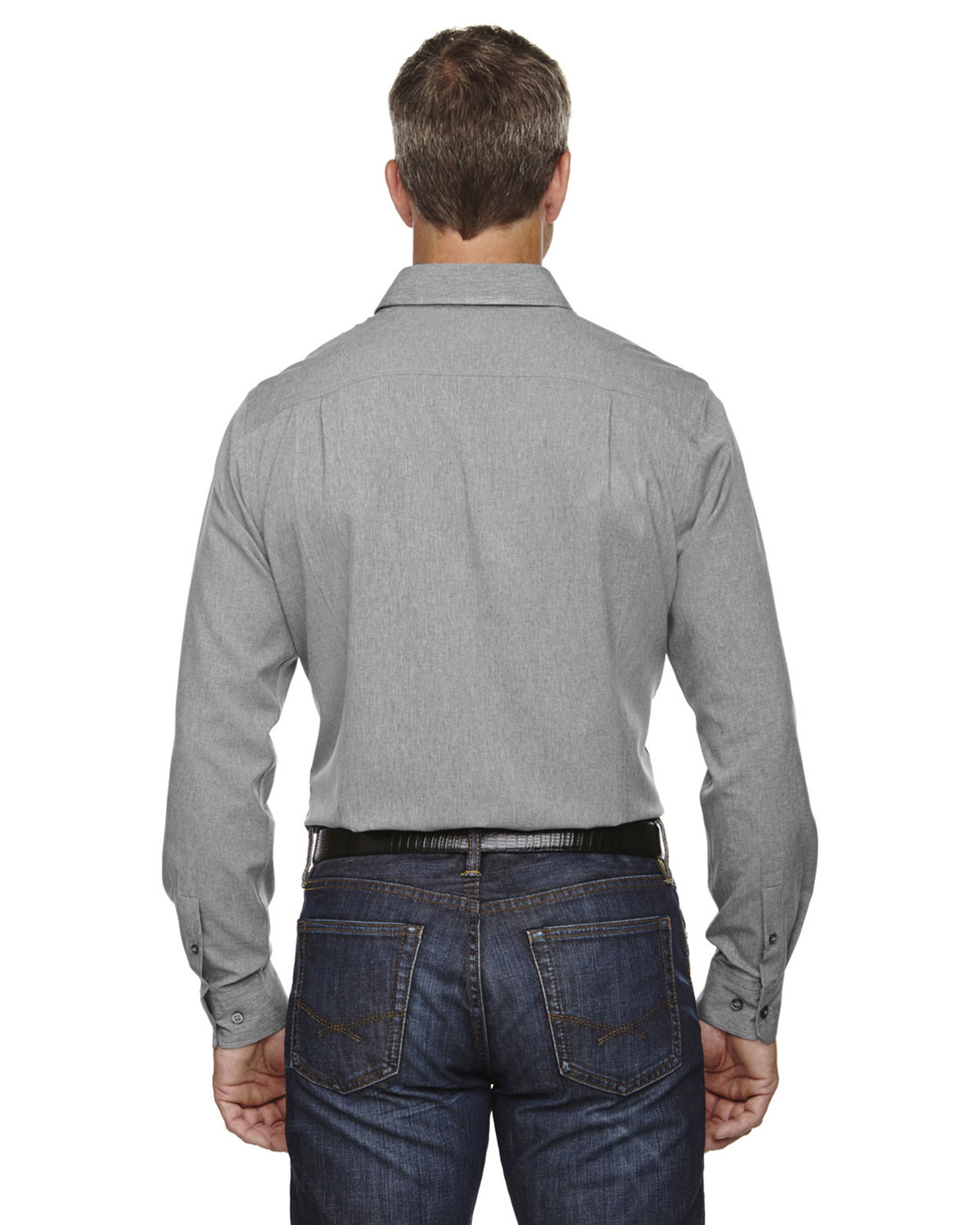 North End 88802 Men's Melange Performance Shirt view 2