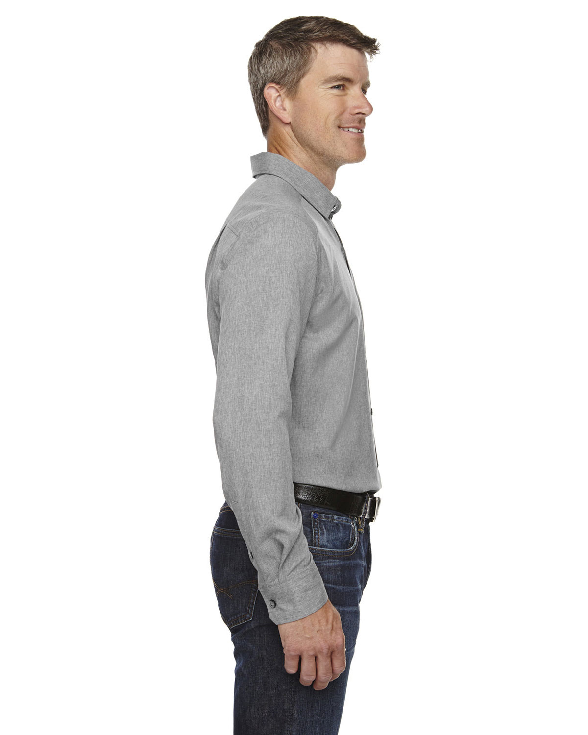 North End 88802 Men's Melange Performance Shirt view 3