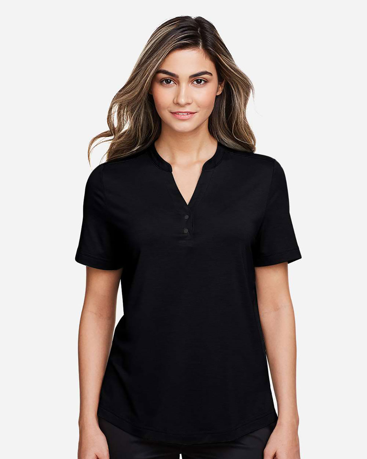 North End NE100W Women's JAQ Snap-Up Stretch Performance Polo