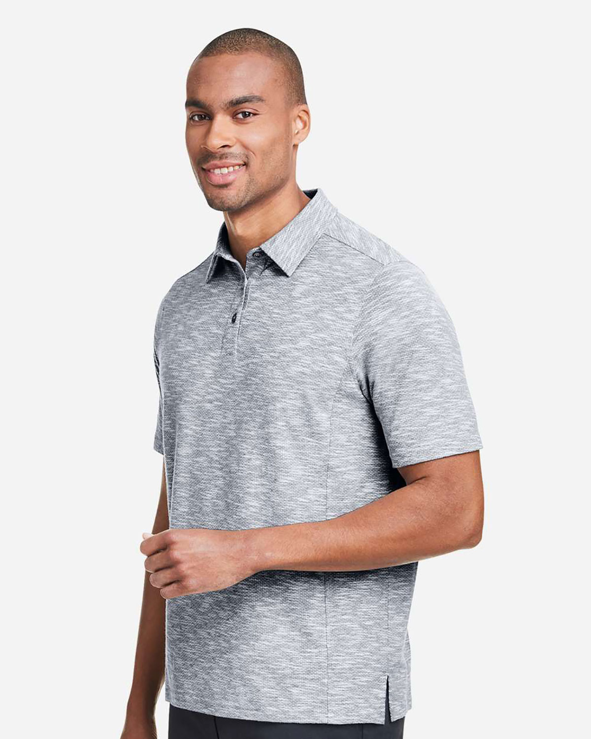 North End NE115 Men's Eclipse Jacquard Polo view 3