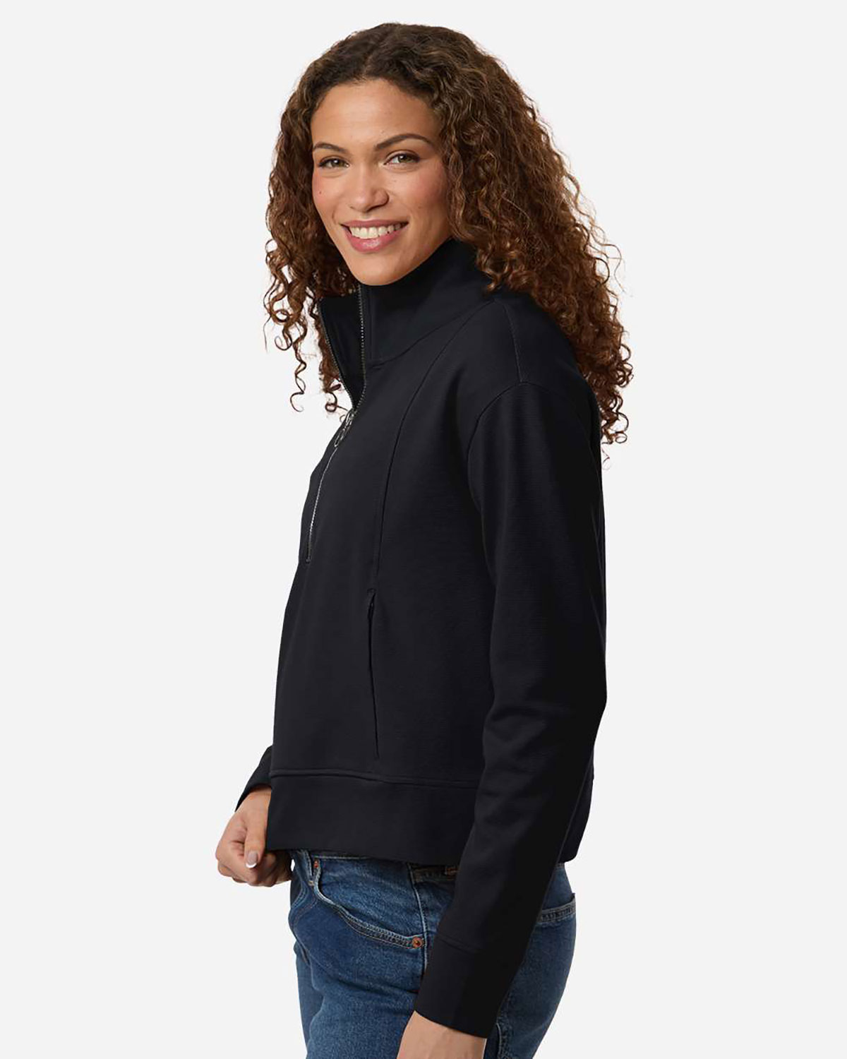 North End NE220W Women's Mantra Half-Zip Ottoman Pullover view 3