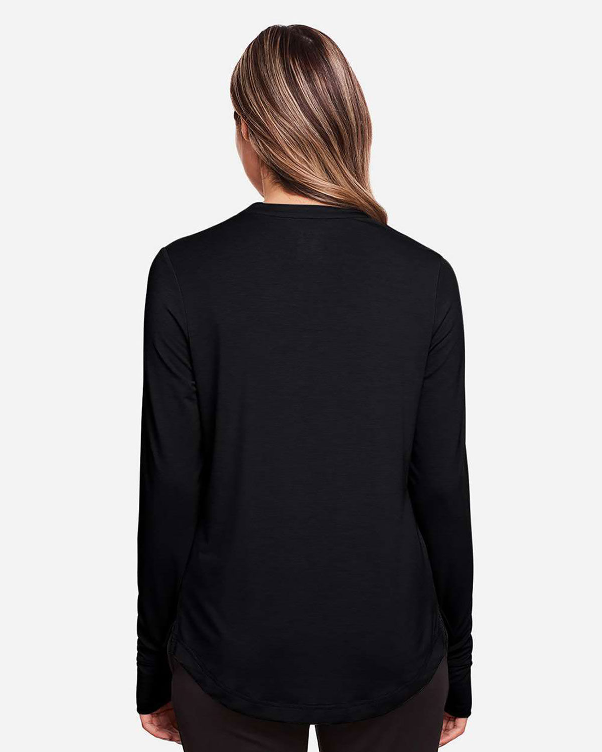 North End NE400W Women's JAQ Stretch Performance V-Neck Snap Pullover view 2
