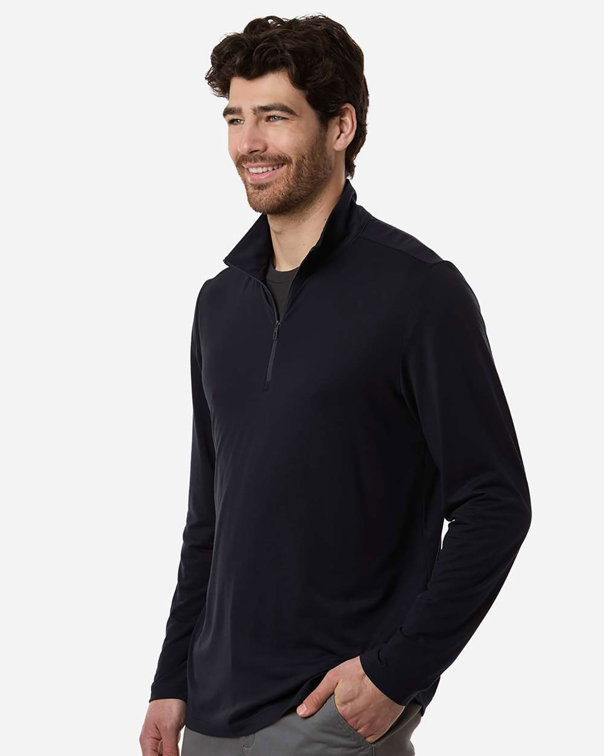 North End NE405 Men's JAQ Stretch Performance Quarter-Zip view 3