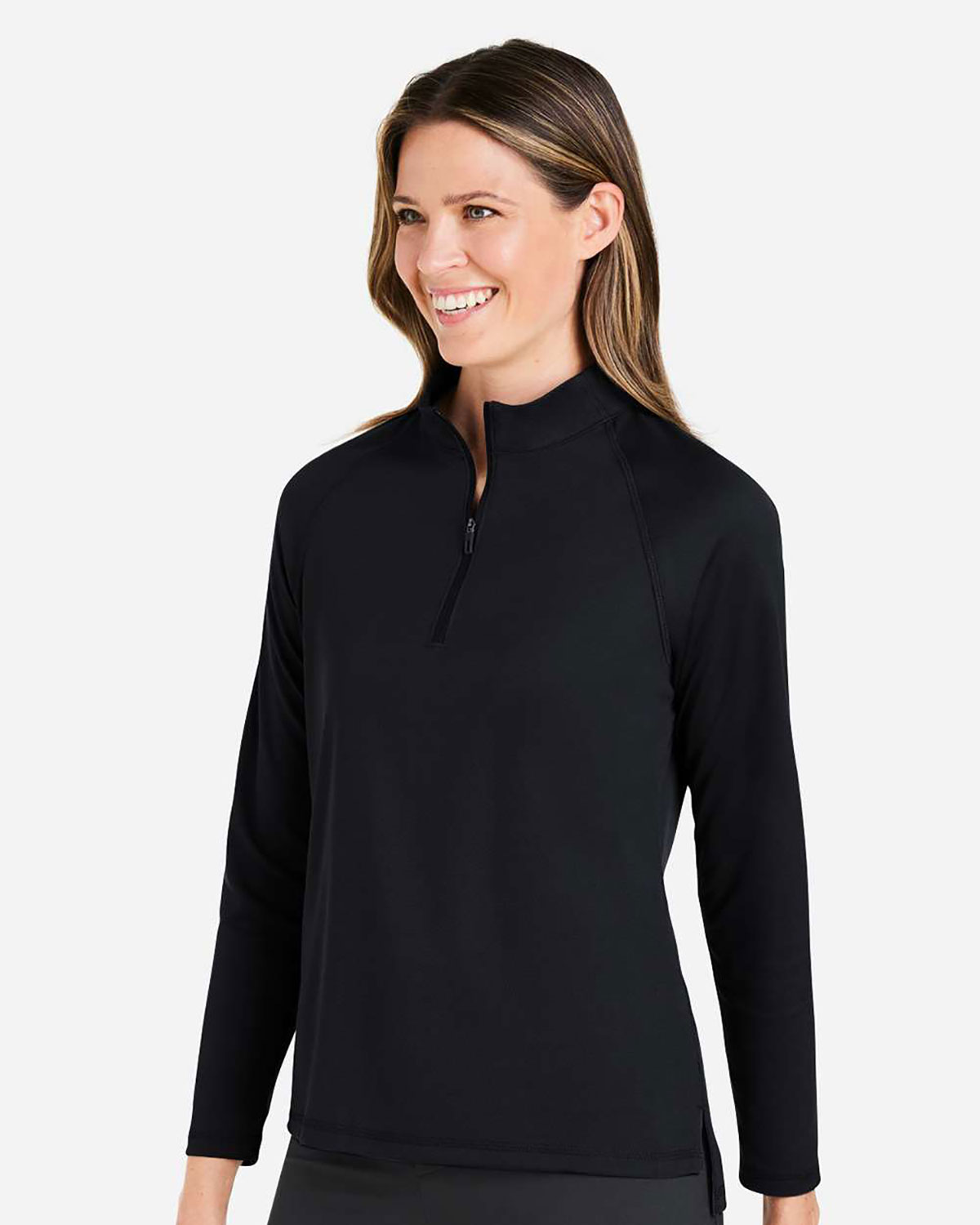 North End NE410W Women's Revive Coolcore� Quarter-Zip Pullover view 3