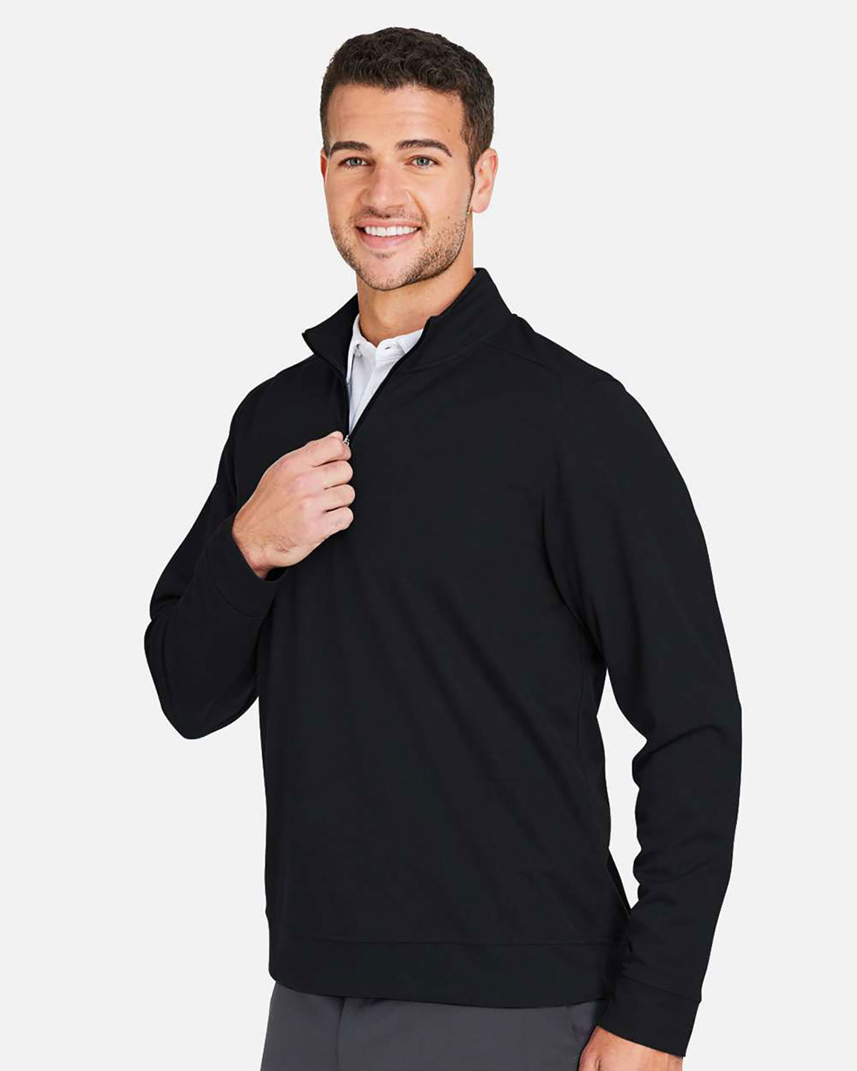 North End NE412 Men's Express Tech Performance Pique Quarter-Zip Pullover view 3