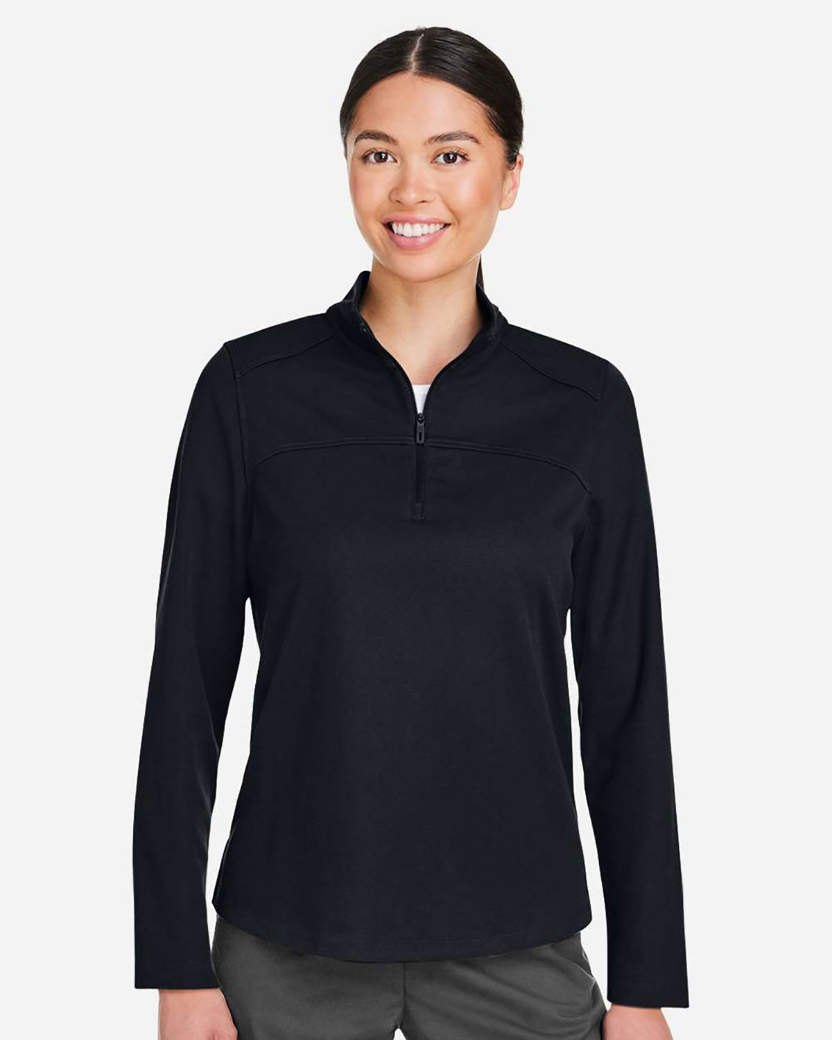 North End NE412W Women's Express Tech Performance Pique Quarter-Zip Pullover