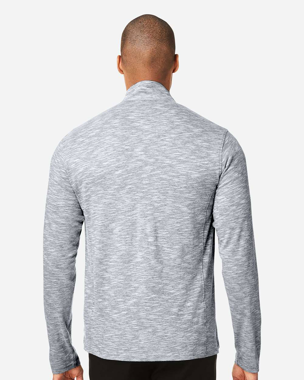 North End NE415 Men's Eclipse Jacquard Quarter-Zip Pullover view 2