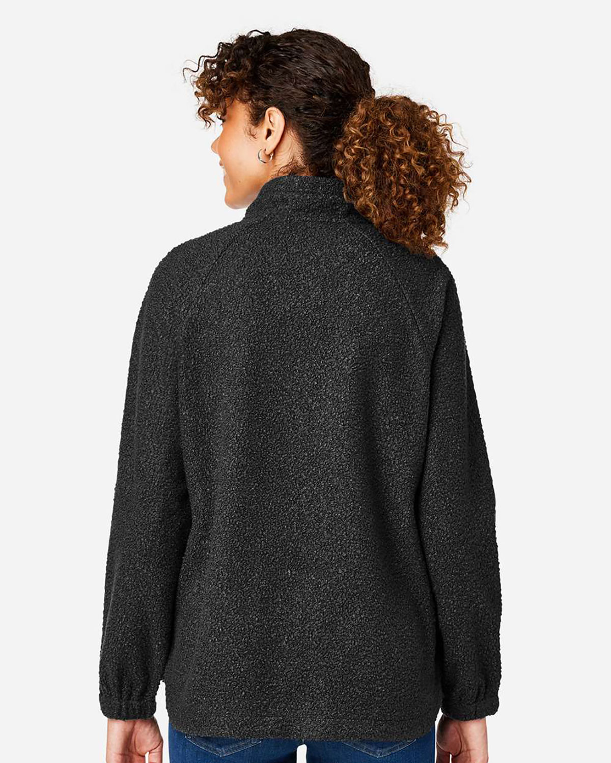 North End NE713W Women's Aura Sweater Fleece Quarter-Zip Pullover view 2