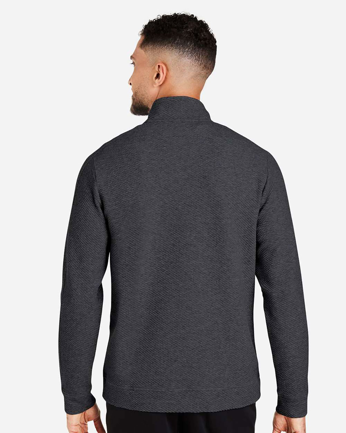 North End NE725 Men's Spirit Textured Quarter-Zip Pullover view 2